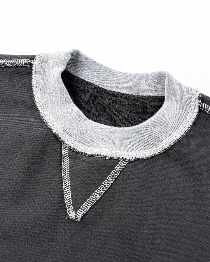 Crewneck Sweatshirt with Contrast Trim