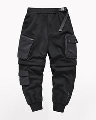 Detachable Functional Black Cargo Pants