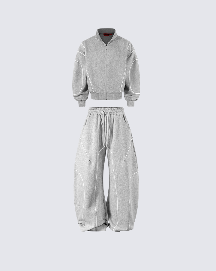 Curved-Panel Zip-Up Track Set