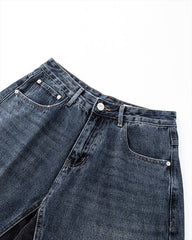 Vintage Washed Wide-Leg Jeans