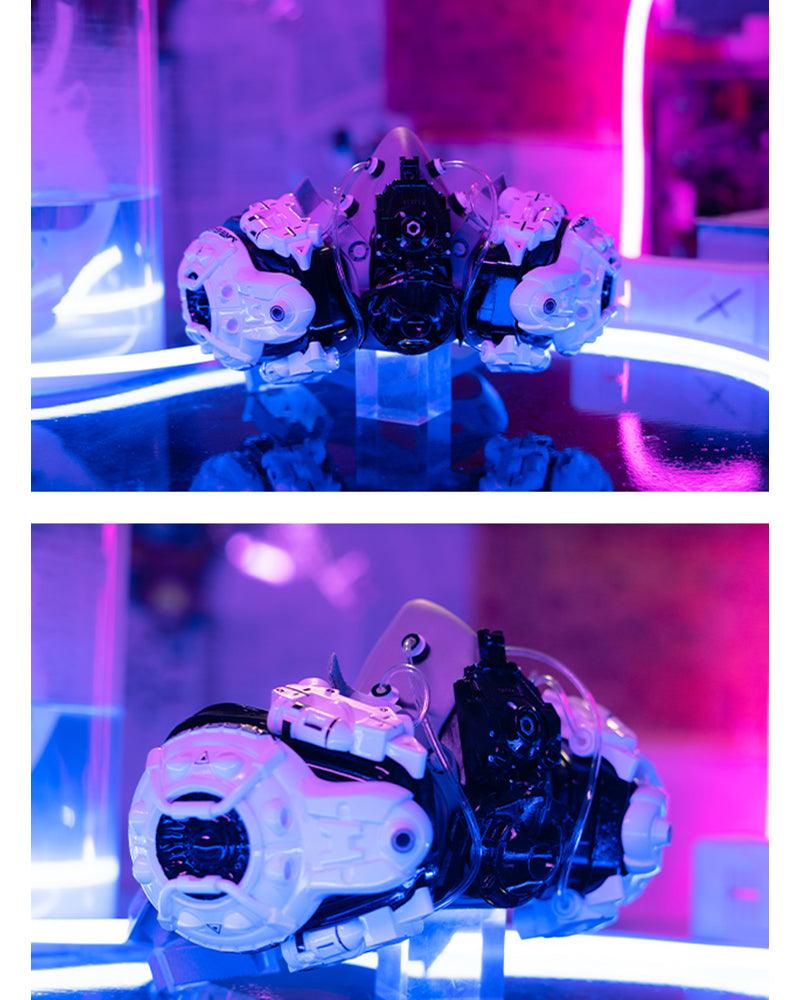 Fallen Angel Futuristic Cosplay Cyberpunk White Headband And Mask (Sold Separately)