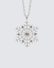 Snowflake Rhinestone Chain Choker Necklace