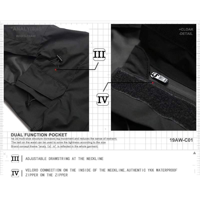 Waterproof Cyberpunk Samurai Cloak Jacket