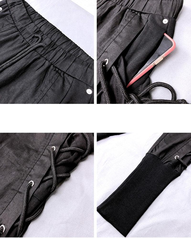 Streetwear Side Drawstring Jogger Pants