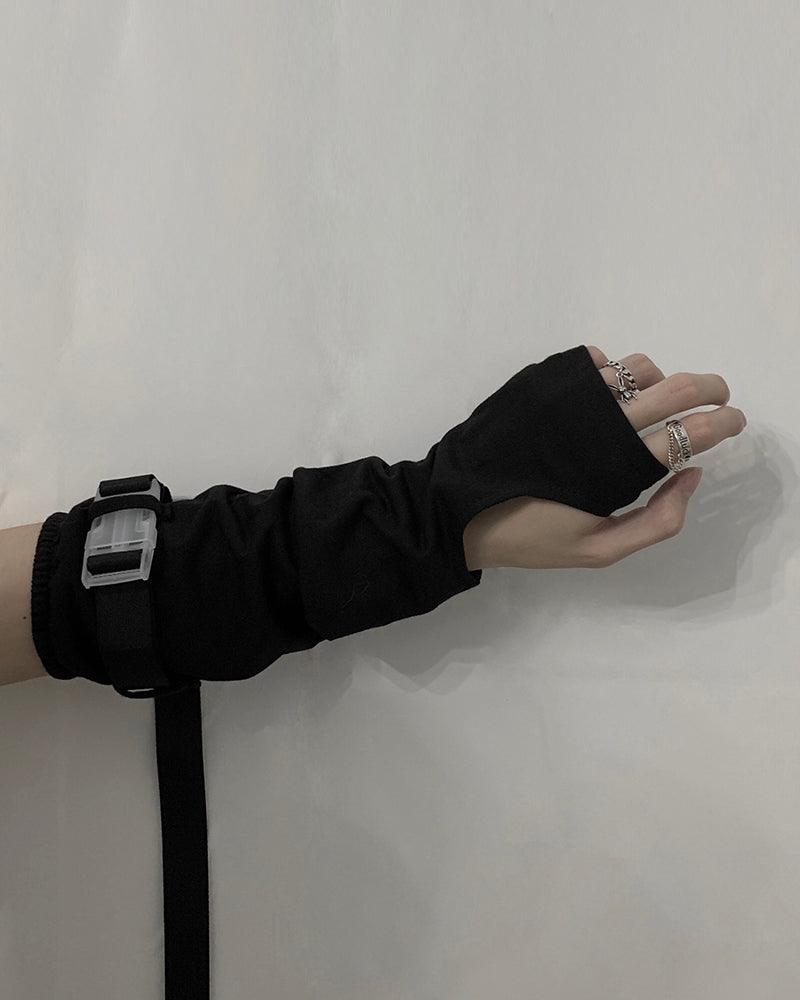 Forever Young Futuristic Buckle Gloves