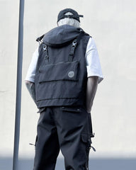 Functional Multi-Pocket Cargo Hooded Vest
