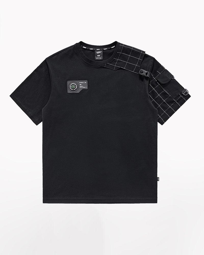 Functional Plaid Patchwork T-Shirt