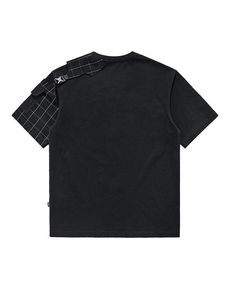 Functional Plaid Patchwork T-Shirt