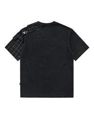 Functional Plaid Patchwork T-Shirt