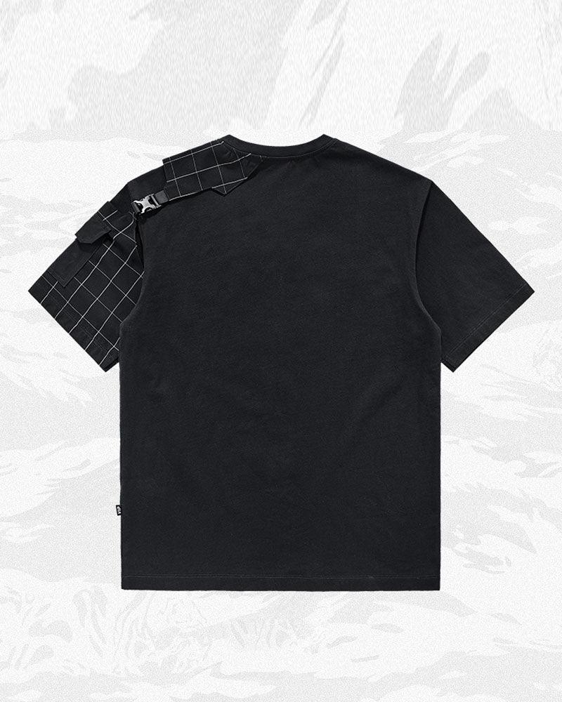 Functional Plaid Patchwork T-Shirt