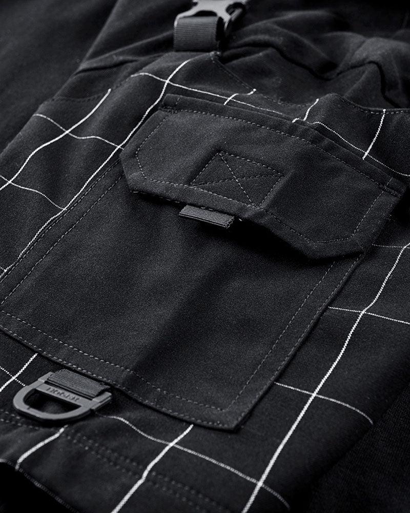 Functional Plaid Patchwork T-Shirt