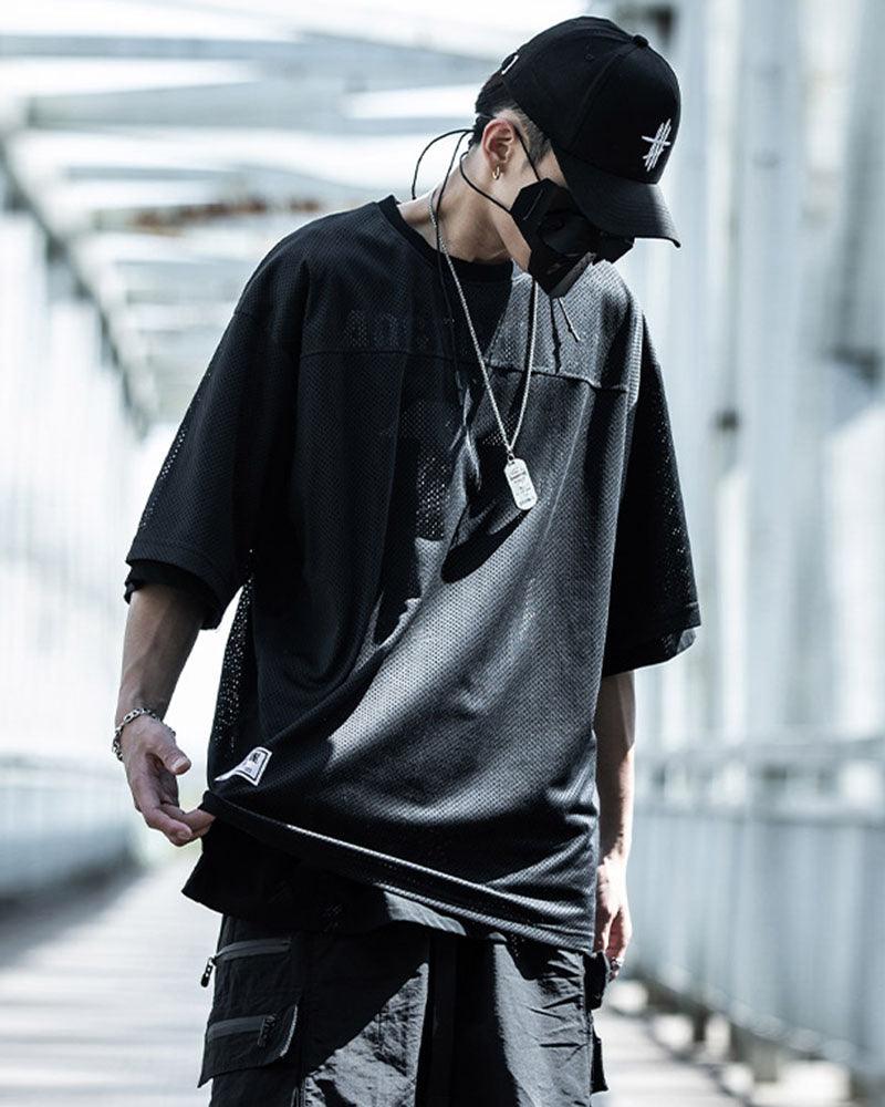 Fake Two-piece Mesh T-Shirt