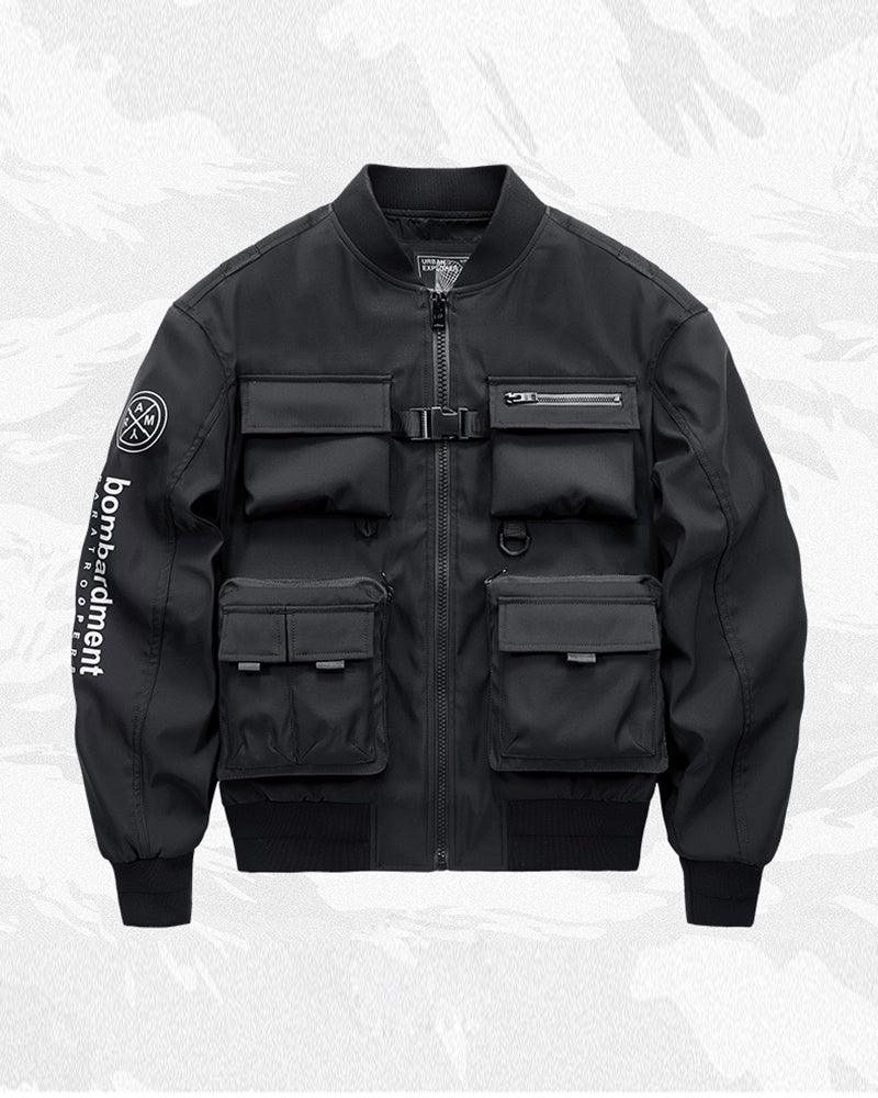 Futuristic Backpack Functional Bomber Jacket