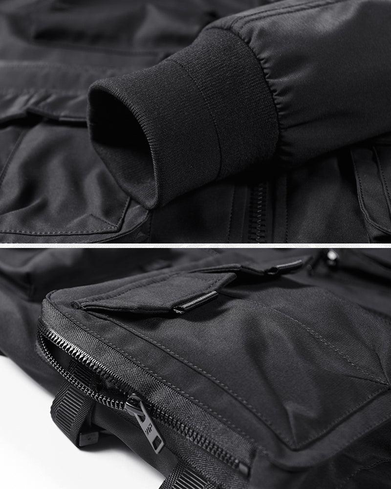 Futuristic Backpack Functional Bomber Jacket