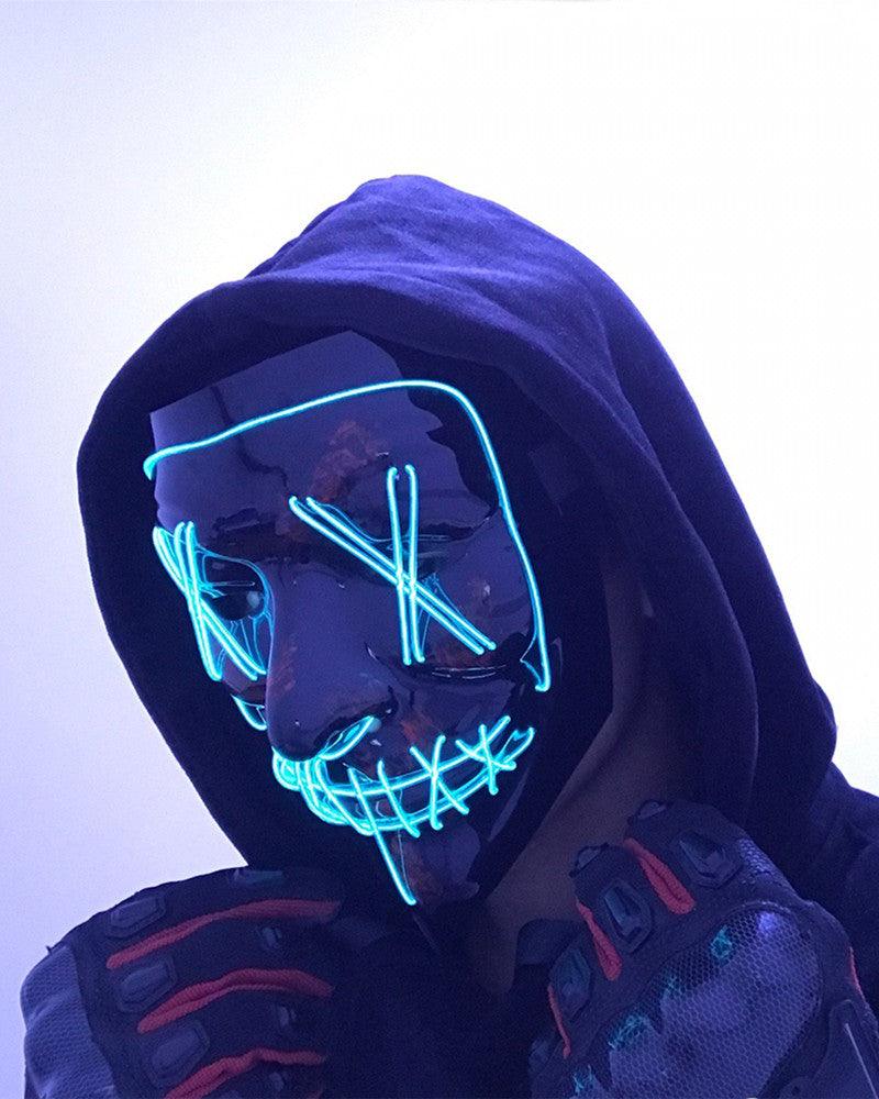 Cyberpunk LED Ghost Face Mask