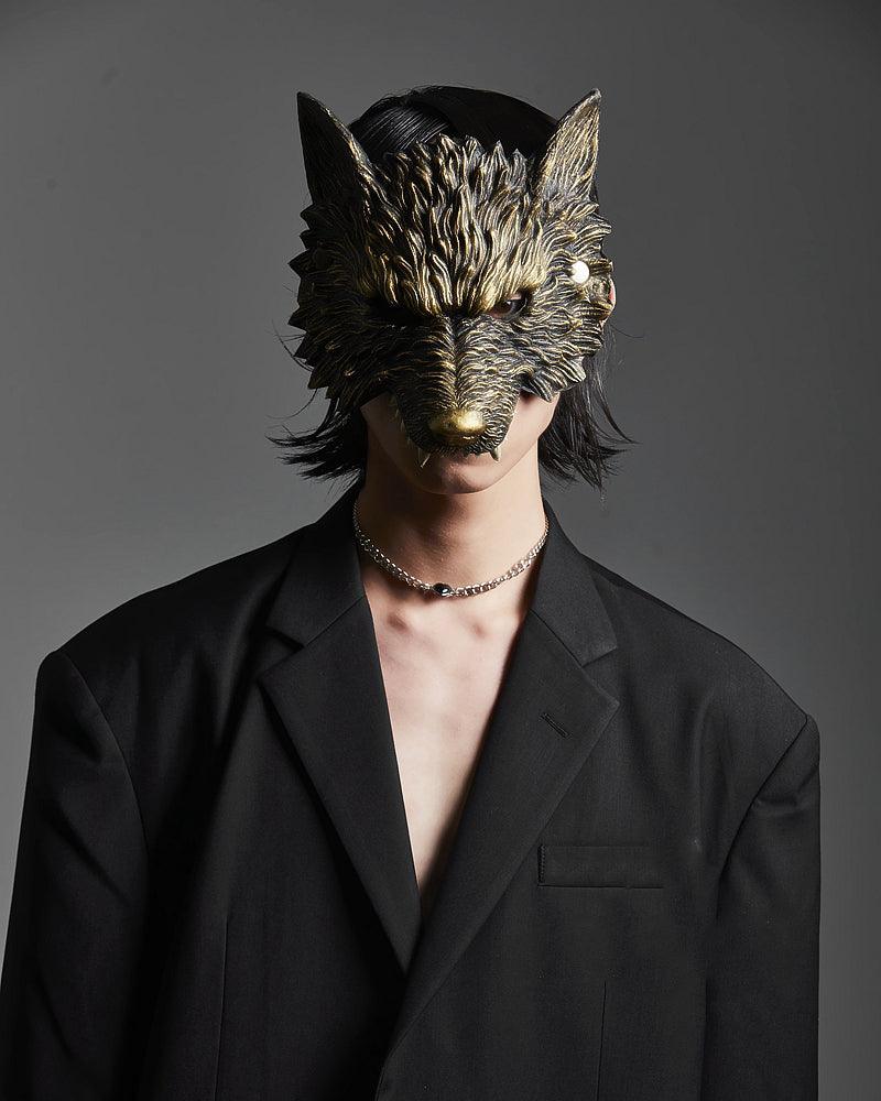 Cyberpunk Half Face Werewolf Mask