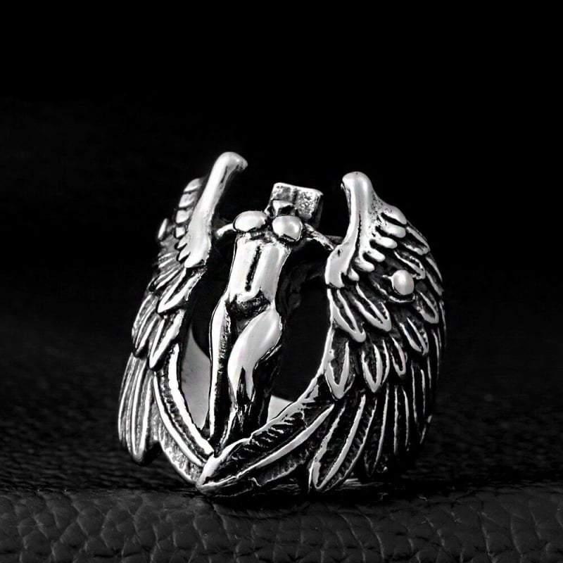 Got Me Thinking Angel Feather Ring