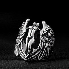 Got Me Thinking Angel Feather Ring