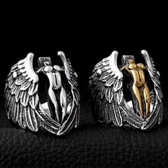 Got Me Thinking Angel Feather Ring