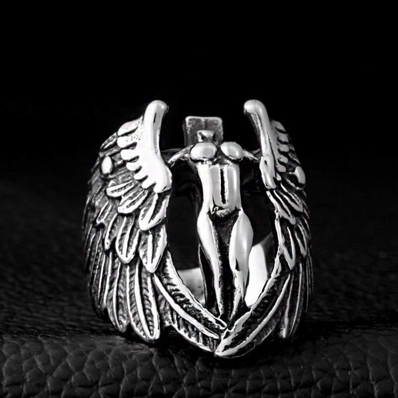 Got Me Thinking Angel Feather Ring