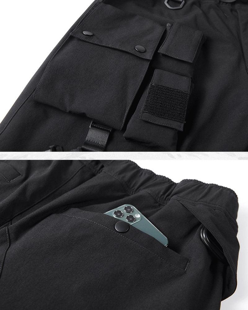 Black Paratrooper Cargo Pants