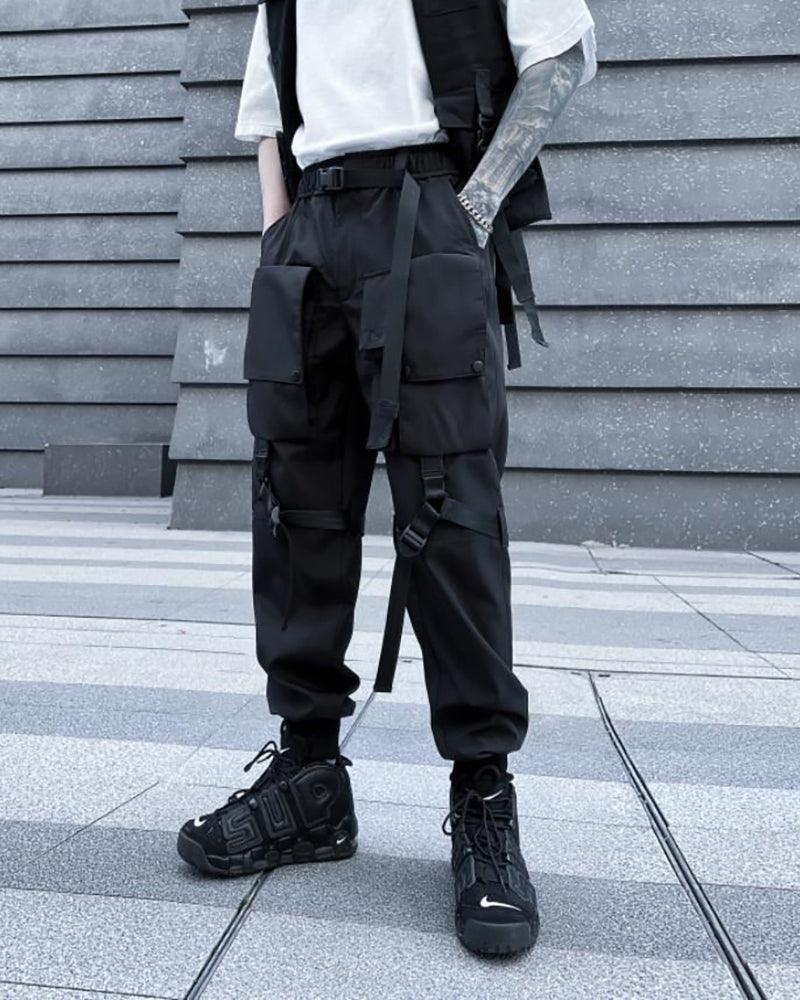 Black Paratrooper Cargo Pants