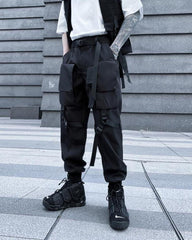 Black Paratrooper Cargo Pants