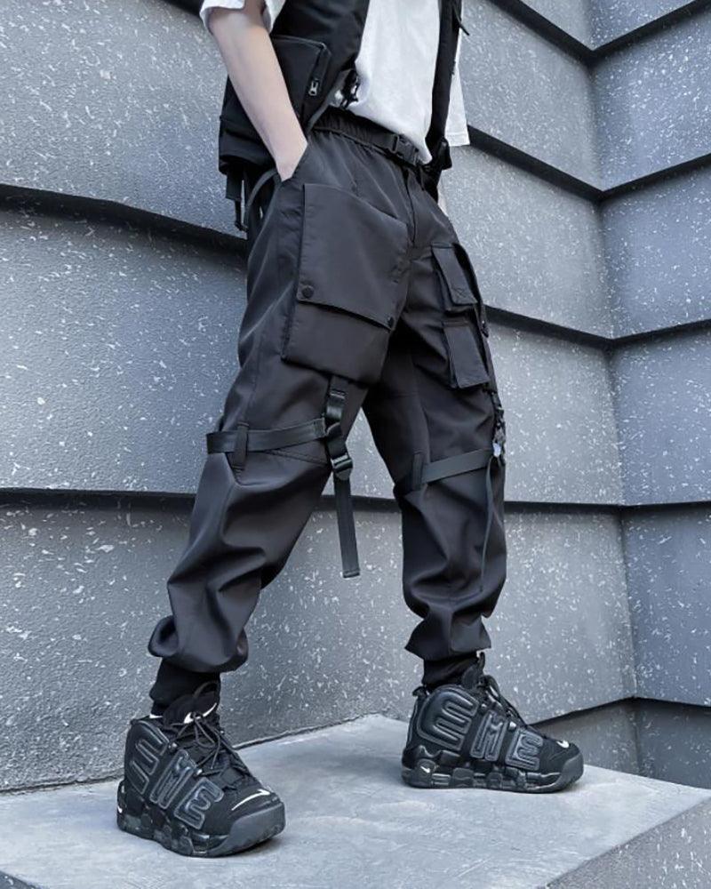 Black Paratrooper Cargo Pants
