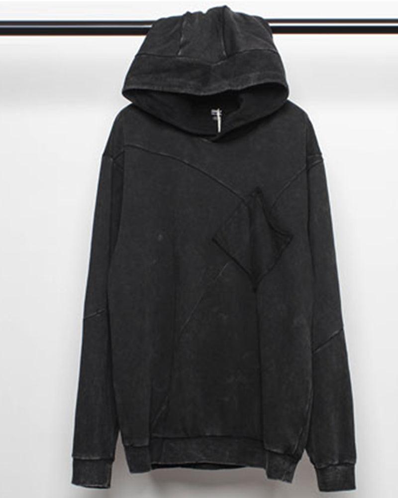 Streetwear Black Denim Hoodie
