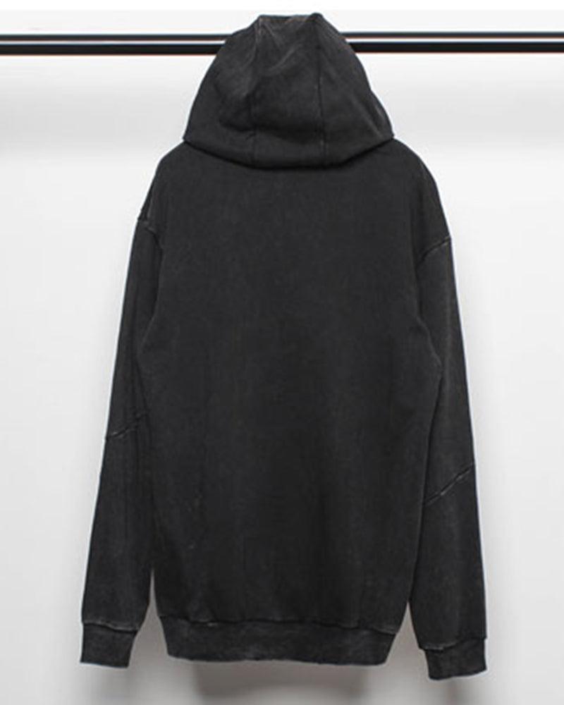 Streetwear Black Denim Hoodie