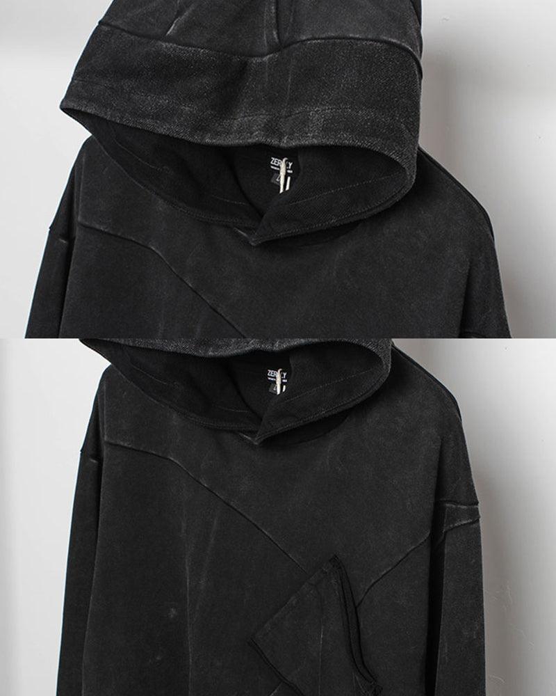 Streetwear Black Denim Hoodie