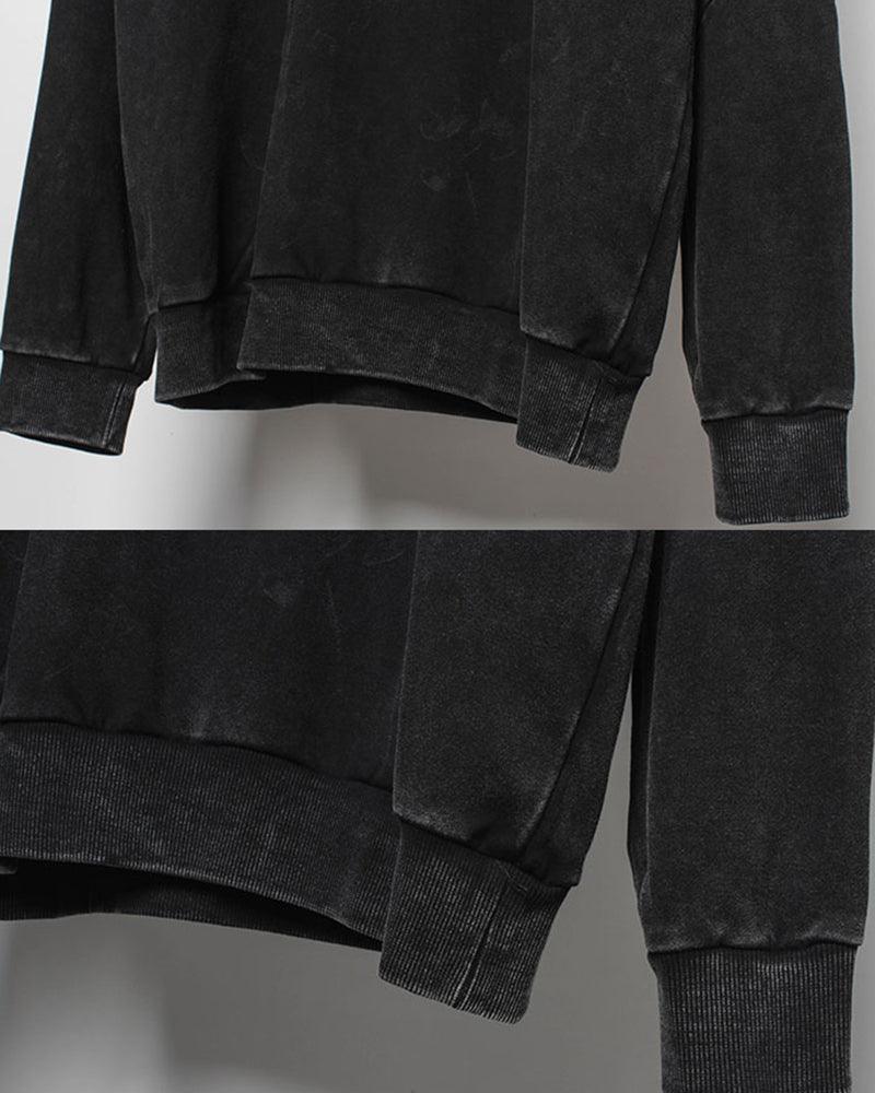 Streetwear Black Denim Hoodie