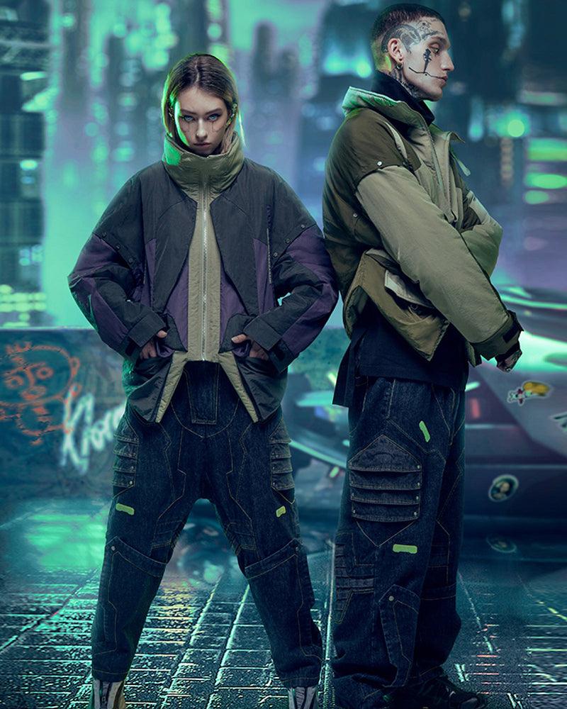 Cyberpunk Outfits Heavy Mecha Baggy Unisex Jeans