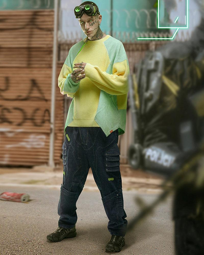 Cyberpunk Outfits Heavy Mecha Baggy Unisex Jeans