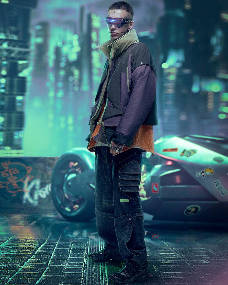 Cyberpunk Outfits Heavy Mecha Baggy Unisex Jeans