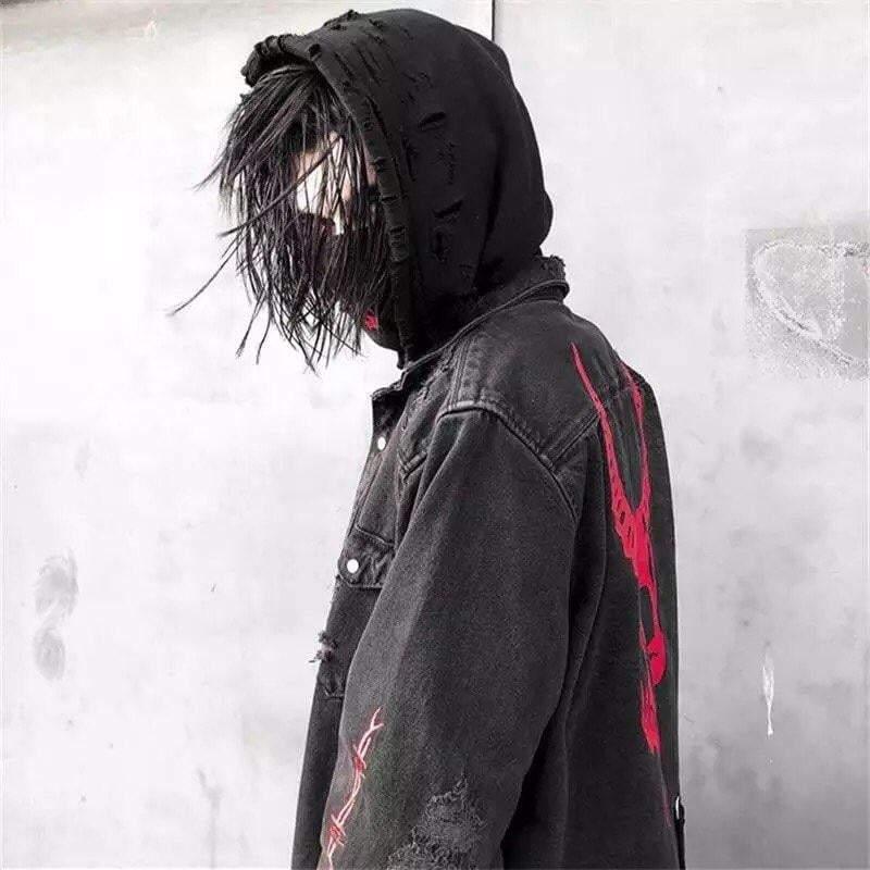 Harajuku Horns Denim Jacket