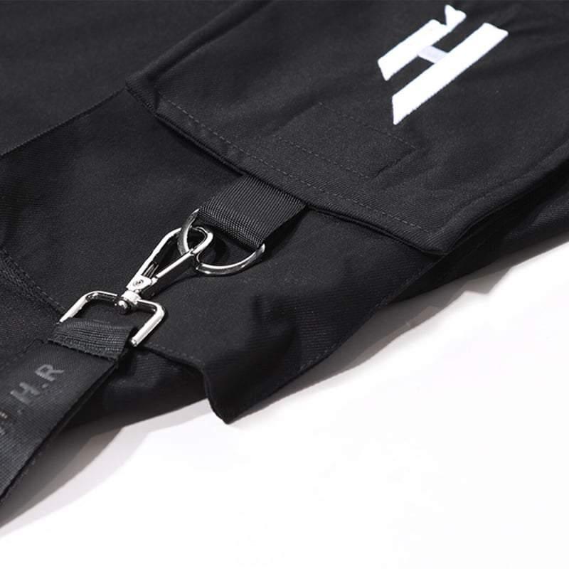 Fake Two Black Cargo Pants