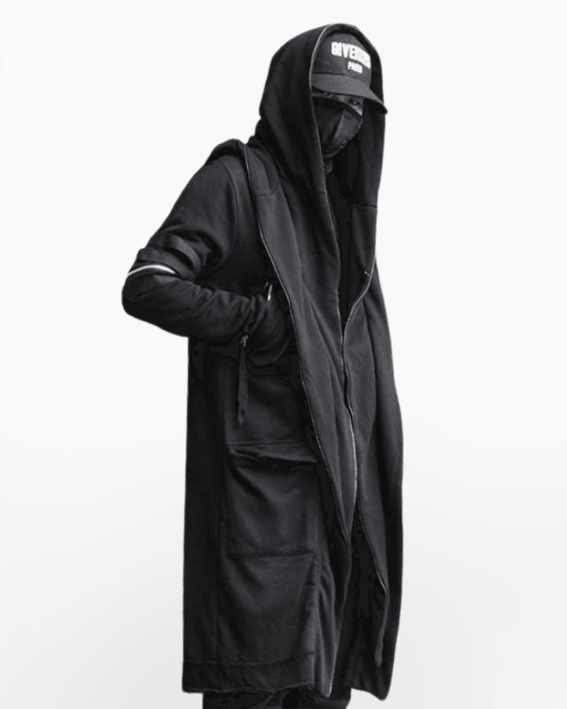 Futuristic Double-Layered Hooded Coat