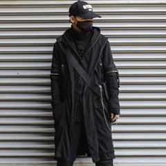 Futuristic Double-Layered Hooded Coat