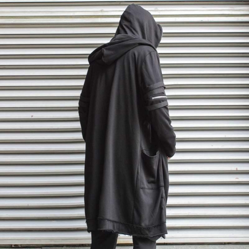 Futuristic Double-Layered Hooded Coat