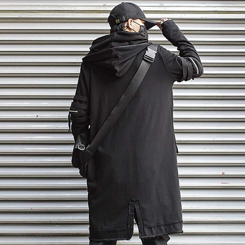 Futuristic Double-Layered Hooded Coat