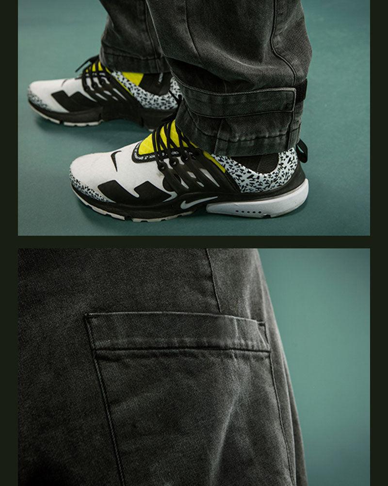 Cyberpunk Reflective Unisex Denim Cargo Pants