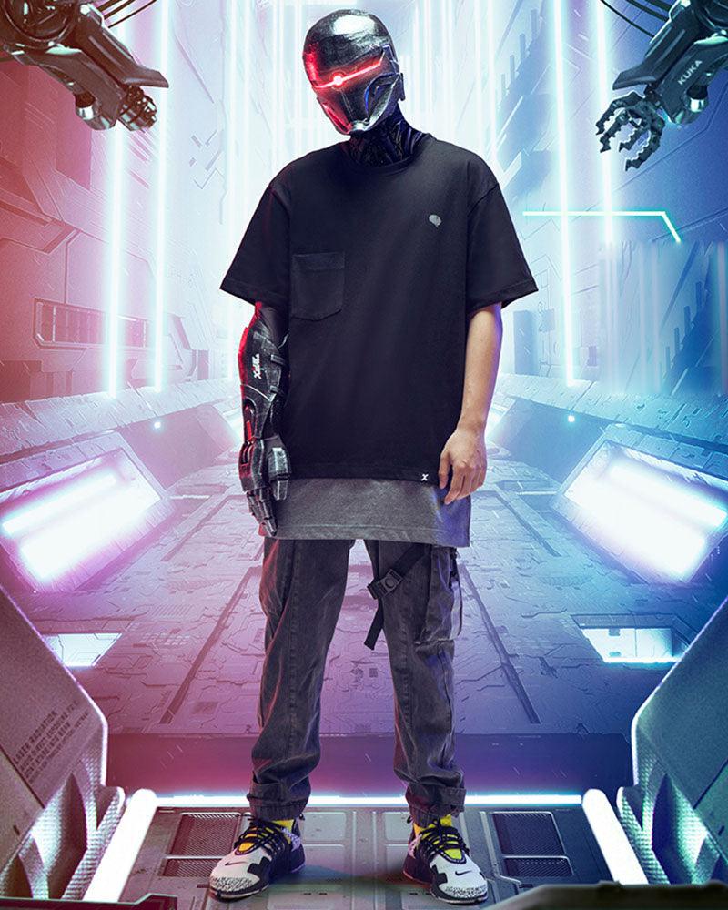 Cyberpunk Reflective Unisex Denim Cargo Pants
