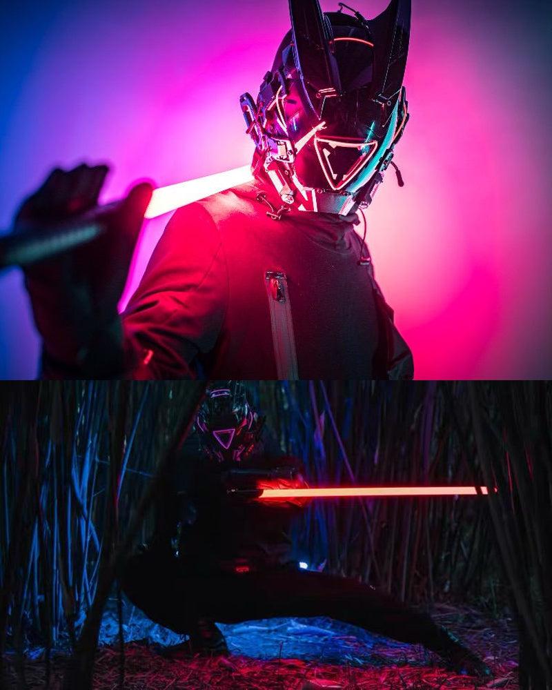 Futuristic LED Sci Fi Cyberpunk Helmet Mask