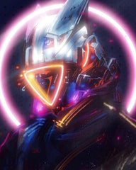 Futuristic LED Sci Fi Cyberpunk Helmet Mask