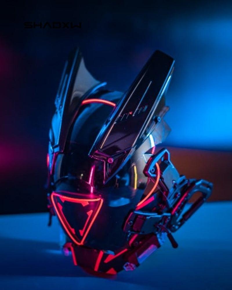 Futuristic LED Sci Fi Cyberpunk Helmet Mask