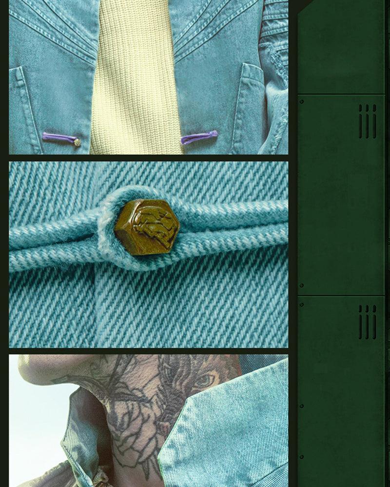 Cyberpunk Outfits Irregular Denim Jacket