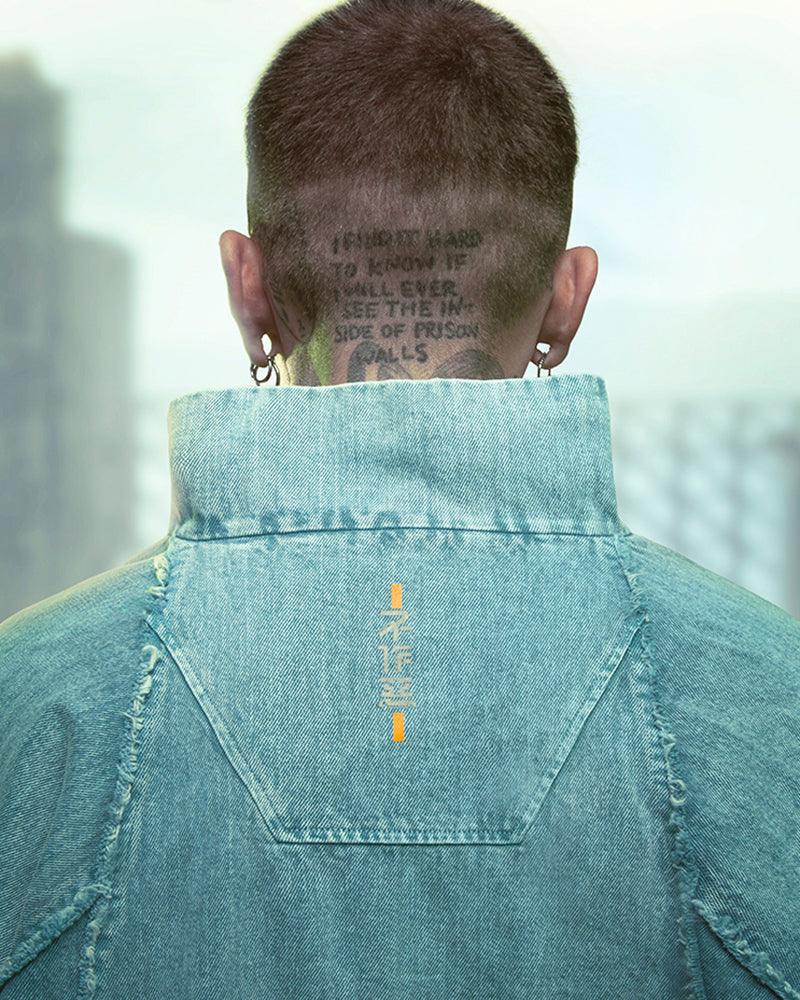 Cyberpunk Outfits Irregular Denim Jacket