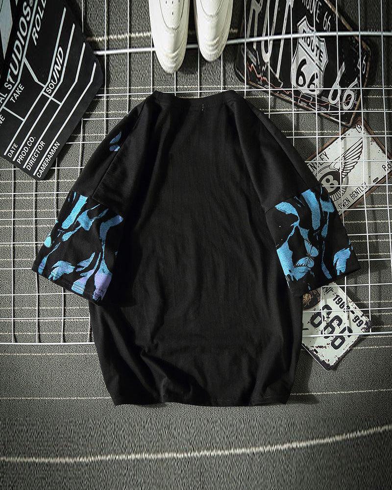Blue Butterfly Streetwear T-Shirt