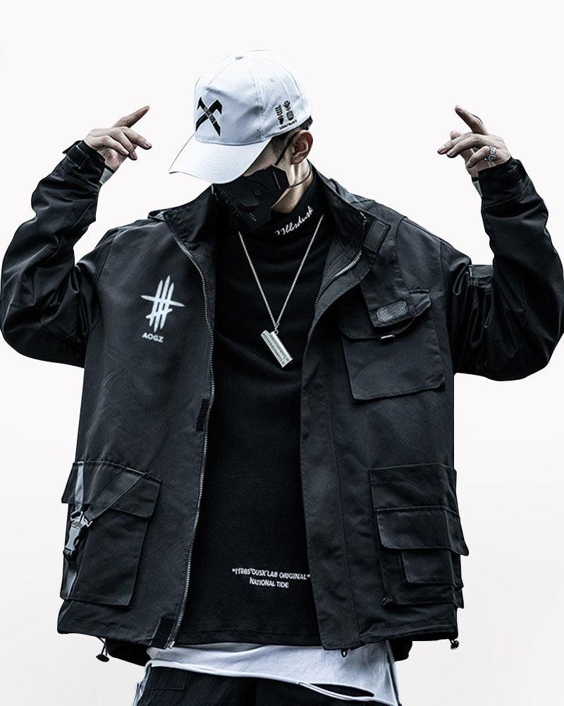 Futuristic Reflective Hooded Jacket